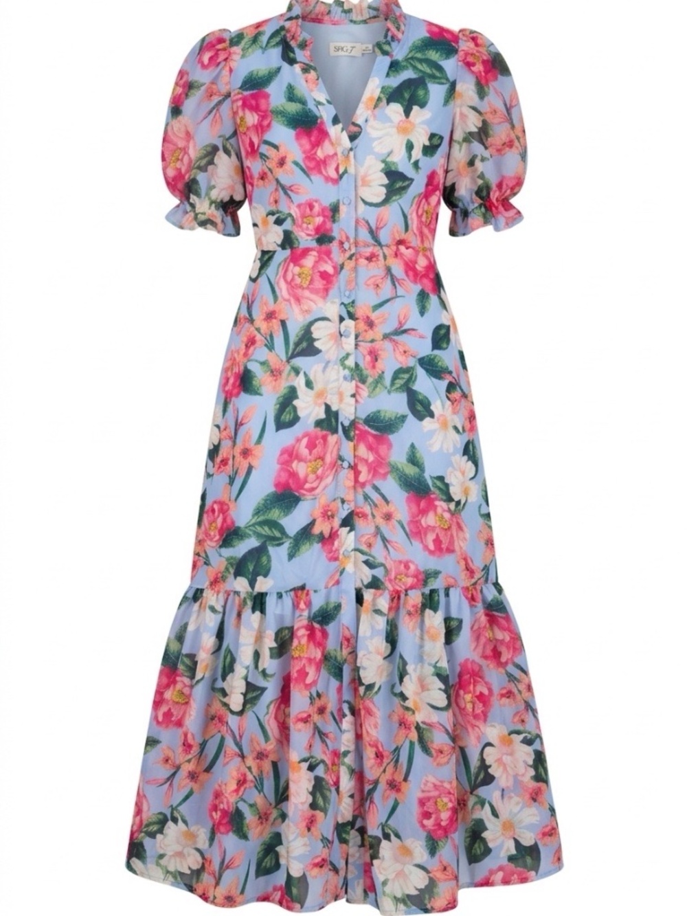 Eliza J Floral Maxi Shirtdress - size 2 - NWT
